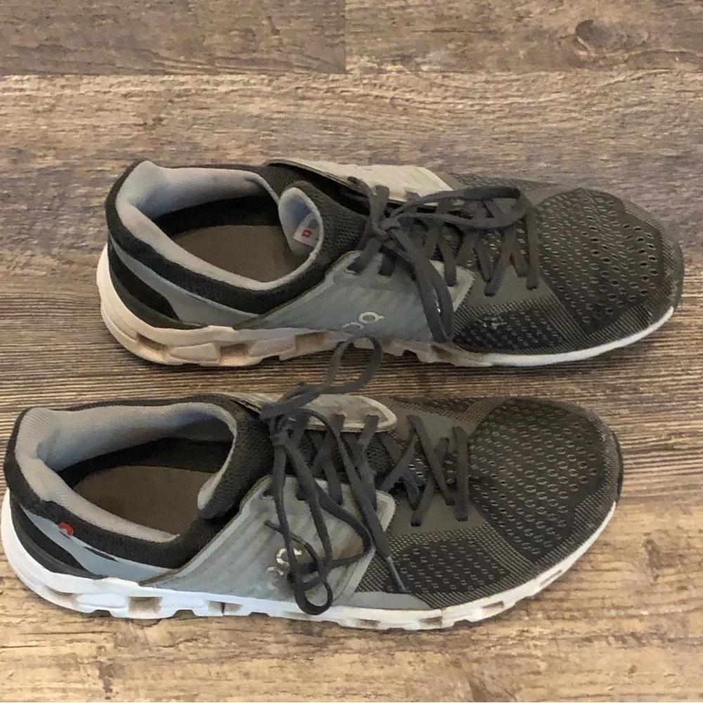 On cloud tennis shoes used condition.  Has some holes,pictures& slits on bottom